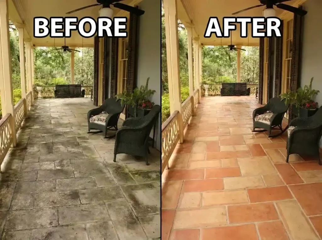 Transformation of porch floor in Wesley Chapel